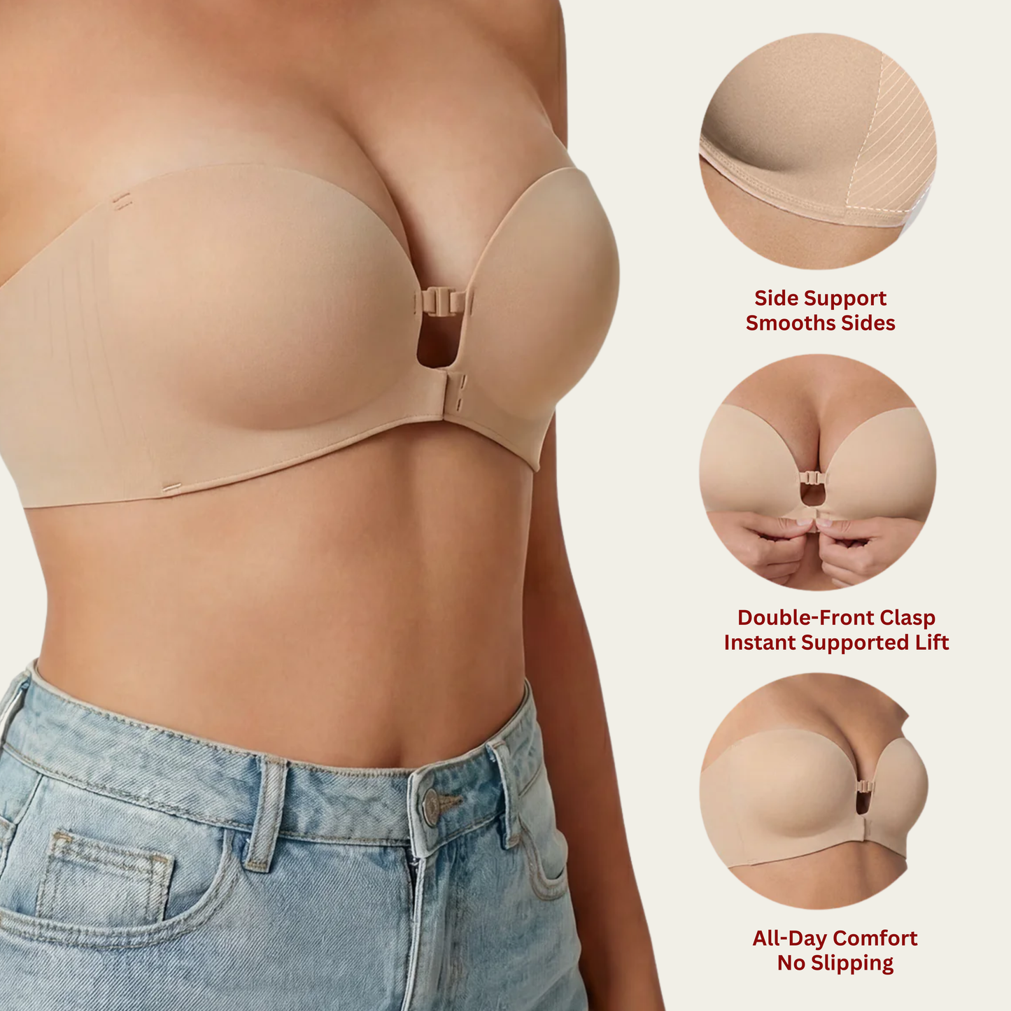 Remi™ Strapless Push Up Lift Bra